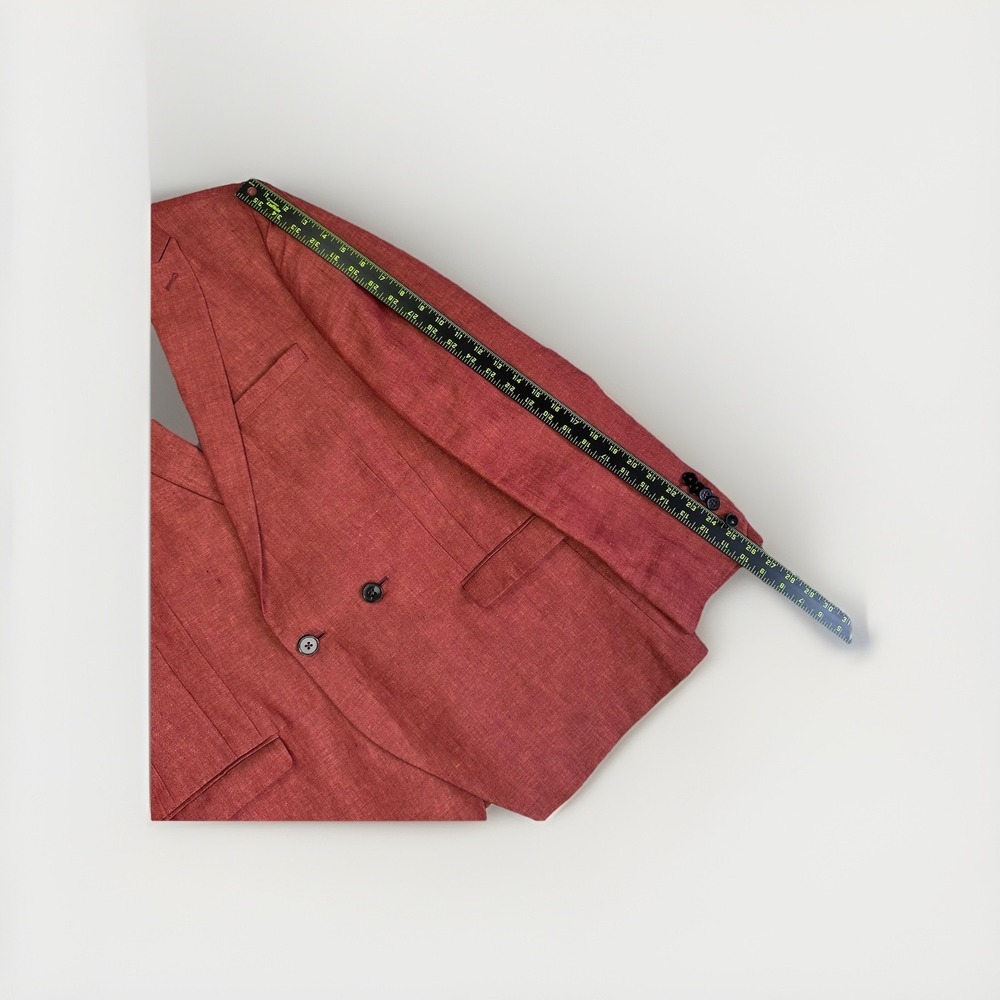 Twisted Tailor Panther Jacket Linen Blazer Twisted Comb Men 44 Rust Red Vacation - Picture 9 of 13